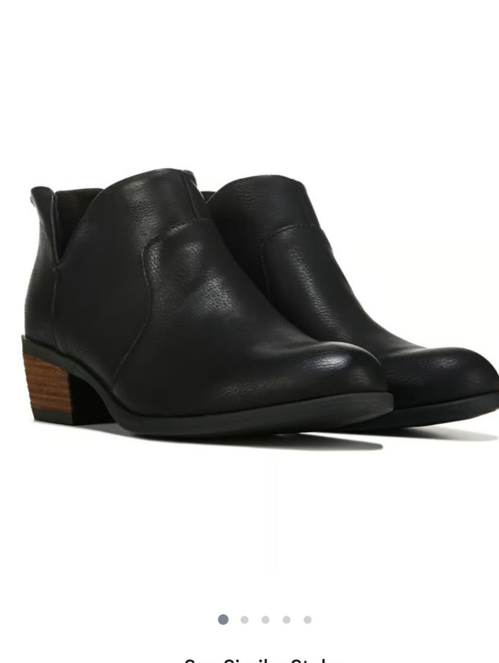 b.o.c. Black Leather Side-Cut Ankle Booties New 10